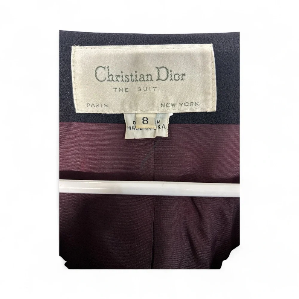 Christian Dior Women's Elegant Black Blazer 1980s100% Pure Wool. - Picture 3 of 3